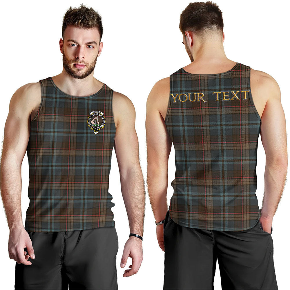 ScotsTee Shop Scottish Renton Weathered Clan Crest Personalized Tartan Tank Top for Men