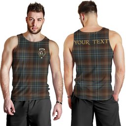 ScotsTee Shop Scottish Renton Weathered Clan Crest Personalized Tartan Tank Top for Men