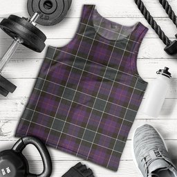 ScotsTee Shop Scottish Syme Weathered Clan Crest Personalized Tartan Tank Top for Men