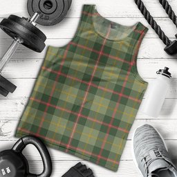 ScotsTee Shop Scottish Symington Modern Clan Crest Personalized Tartan Tank Top for Men