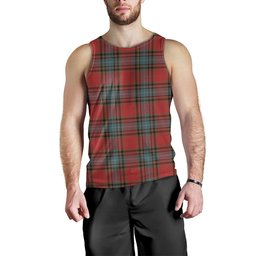 ScotsTee Shop Scottish Manson Weathered Clan Crest Personalized Tartan Tank Top for Men