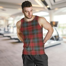 ScotsTee Shop Scottish Manson Weathered Clan Crest Personalized Tartan Tank Top for Men