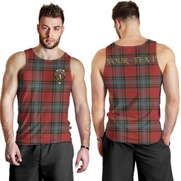 ScotsTee Shop Scottish Manson Weathered Clan Crest Personalized Tartan Tank Top for Men