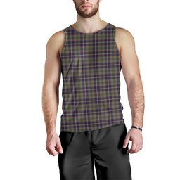 ScotsTee Shop Scottish Tailyour Weathered Clan Crest Personalized Tartan Tank Top for Men