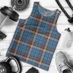 ScotsTee Shop Scottish Renton Ancient Clan Crest Personalized Tartan Tank Top for Men
