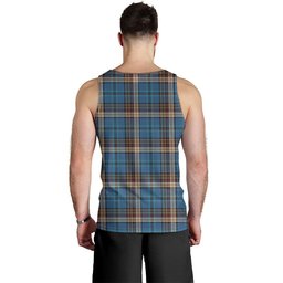 ScotsTee Shop Scottish Renton Ancient Clan Crest Personalized Tartan Tank Top for Men