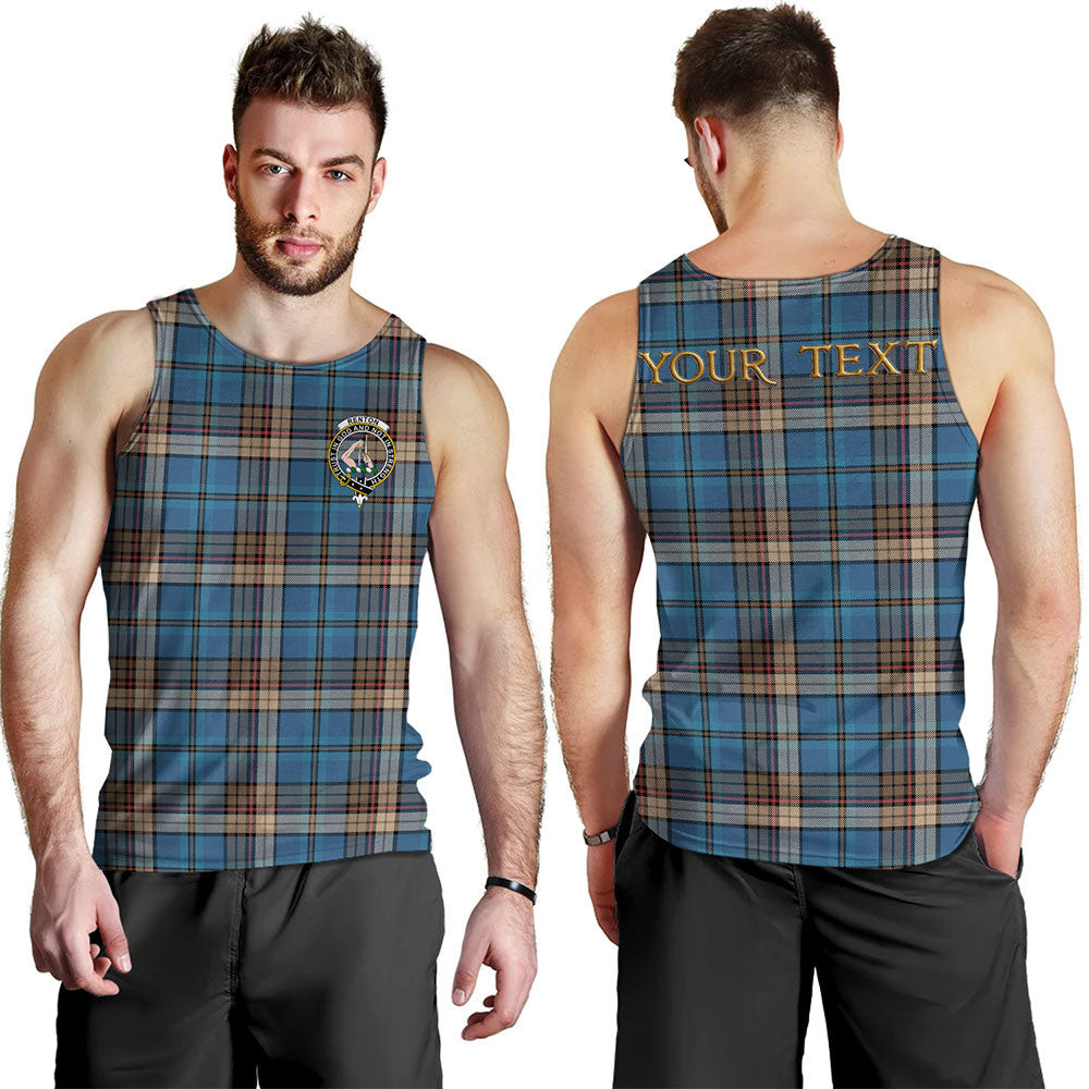 ScotsTee Shop Scottish Renton Ancient Clan Crest Personalized Tartan Tank Top for Men