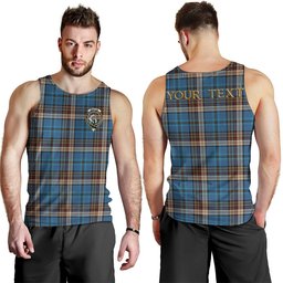 ScotsTee Shop Scottish Renton Ancient Clan Crest Personalized Tartan Tank Top for Men