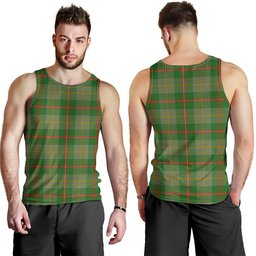 ScotsTee Shop Scottish Symington Ancient Clan Crest Personalized Tartan Tank Top for Men
