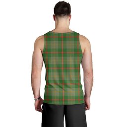 ScotsTee Shop Scottish Symington Ancient Clan Crest Personalized Tartan Tank Top for Men