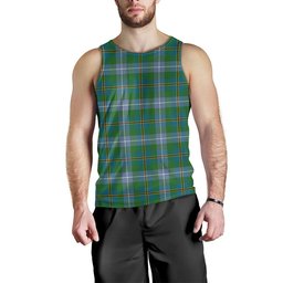 ScotsTee Shop Scottish Porteous Ancient Clan Crest Personalized Tartan Tank Top for Men