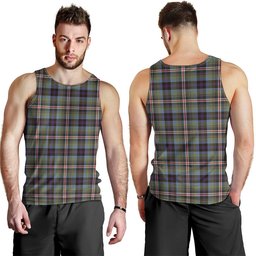 ScotsTee Shop Scottish Reid (Mill City) Weathered Clan Crest Personalized Tartan Tank Top for Men