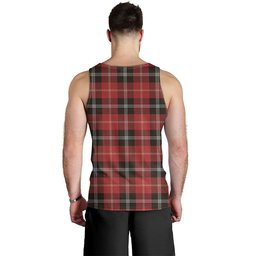 ScotsTee Shop Scottish Marjoribanks Weathered Clan Crest Personalized Tartan Tank Top for Men