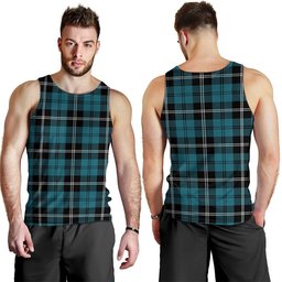 ScotsTee Shop Scottish Swan Ancient Clan Crest Personalized Tartan Tank Top for Men