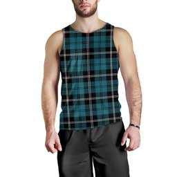 ScotsTee Shop Scottish Swan Ancient Clan Crest Personalized Tartan Tank Top for Men