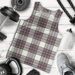 ScotsTee Shop Scottish Richards (Pritchard) Weathered Clan Crest Personalized Tartan Tank Top for Men