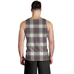 ScotsTee Shop Scottish Richards (Pritchard) Weathered Clan Crest Personalized Tartan Tank Top for Men