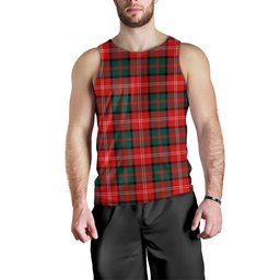 ScotsTee Shop Scottish Nisbet (Nisbit) Modern Clan Crest Personalized Tartan Tank Top for Men