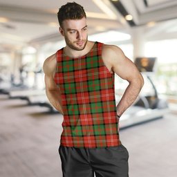 ScotsTee Shop Scottish Nisbet (Nisbit) Ancient Clan Crest Personalized Tartan Tank Top for Men