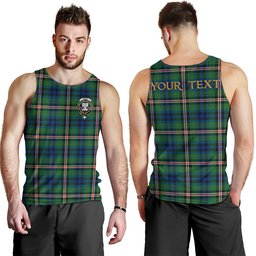 ScotsTee Shop Scottish Reid (Mill City) Modern Clan Crest Personalized Tartan Tank Top for Men
