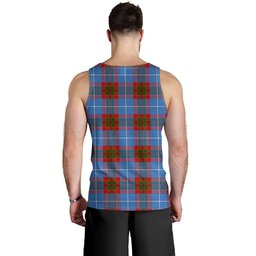 ScotsTee Shop Scottish Skirving Clan Crest Personalized Tartan Tank Top for Men