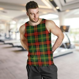 ScotsTee Shop Scottish Martin Ancient Clan Crest Personalized Tartan Tank Top for Men