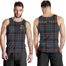 ScotsTee Shop Scottish Renton Modern Clan Crest Personalized Tartan Tank Top for Men
