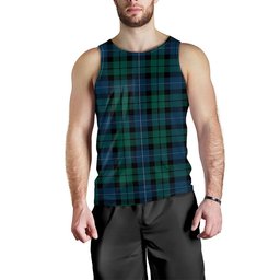 ScotsTee Shop Scottish MacKirdy Modern Clan Crest Personalized Tartan Tank Top for Men