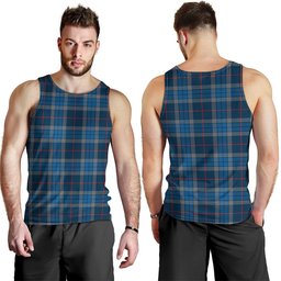 ScotsTee Shop Scottish Thorburn (Thurburn) Modern Clan Crest Personalized Tartan Tank Top for Men