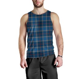 ScotsTee Shop Scottish Thorburn (Thurburn) Modern Clan Crest Personalized Tartan Tank Top for Men