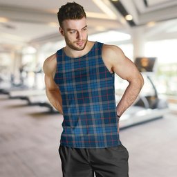 ScotsTee Shop Scottish Thorburn (Thurburn) Modern Clan Crest Personalized Tartan Tank Top for Men
