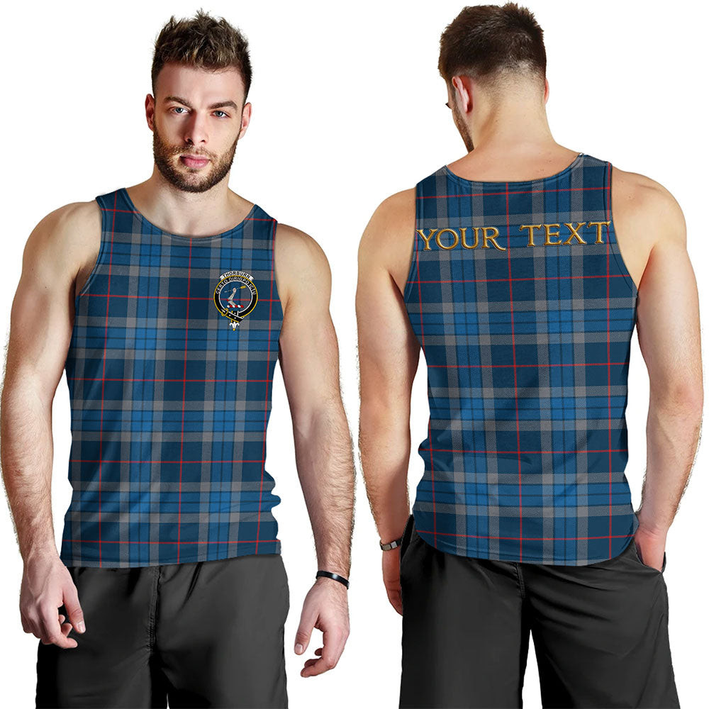ScotsTee Shop Scottish Thorburn (Thurburn) Modern Clan Crest Personalized Tartan Tank Top for Men