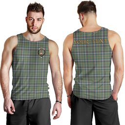 ScotsTee Shop Scottish Toshach Weathered Clan Crest Personalized Tartan Tank Top for Men
