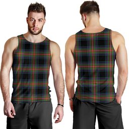 ScotsTee Shop Scottish Watt (Wate) Ancient Clan Crest Personalized Tartan Tank Top for Men