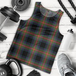 ScotsTee Shop Scottish Watt (Wate) Ancient Clan Crest Personalized Tartan Tank Top for Men
