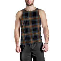 ScotsTee Shop Scottish Watt (Wate) Ancient Clan Crest Personalized Tartan Tank Top for Men