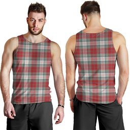 ScotsTee Shop Scottish Warden Weathered Clan Crest Personalized Tartan Tank Top for Men