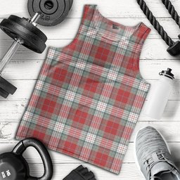ScotsTee Shop Scottish Warden Weathered Clan Crest Personalized Tartan Tank Top for Men