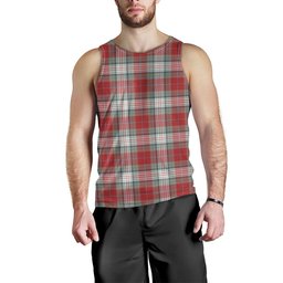 ScotsTee Shop Scottish Warden Weathered Clan Crest Personalized Tartan Tank Top for Men