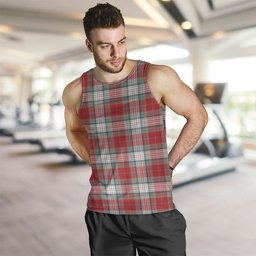 ScotsTee Shop Scottish Warden Weathered Clan Crest Personalized Tartan Tank Top for Men