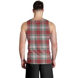 ScotsTee Shop Scottish Warden Weathered Clan Crest Personalized Tartan Tank Top for Men