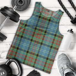 ScotsTee Shop Scottish Walkinshaw Clan Crest Personalized Tartan Tank Top for Men