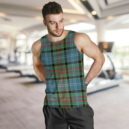 ScotsTee Shop Scottish Walkinshaw Clan Crest Personalized Tartan Tank Top for Men