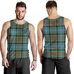 ScotsTee Shop Scottish Walkinshaw Clan Crest Personalized Tartan Tank Top for Men