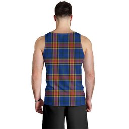 ScotsTee Shop Scottish Traill (Trayle) Modern Clan Crest Personalized Tartan Tank Top for Men