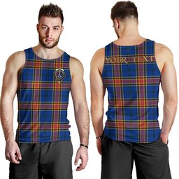 ScotsTee Shop Scottish Traill (Trayle) Modern Clan Crest Personalized Tartan Tank Top for Men