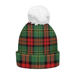 ScotsTee Shop Scottish Blackstock Hunting Modern Clan Crest Tartan Bobble Beanie Hat