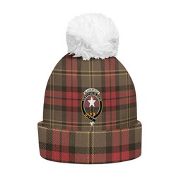 ScotsTee Shop Scottish Blackstock Hunting Weathered Clan Crest Tartan Bobble Beanie Hat