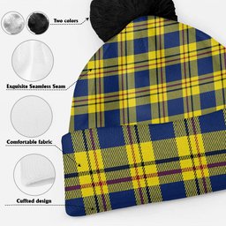 ScotsTee Shop Scottish Carlisle (Carlill) Modern Clan Crest Tartan Bobble Beanie Hat