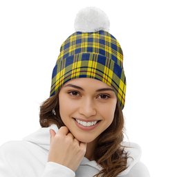 ScotsTee Shop Scottish Carlisle (Carlill) Modern Clan Crest Tartan Bobble Beanie Hat